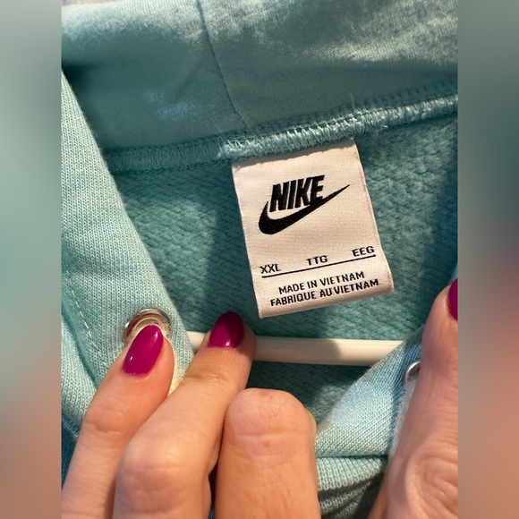 Nike Women’s Blue Cropped Hoodie XXL‎ - Picture 2 of 7